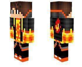 Cute Fire Boy skin for Minecraft PE