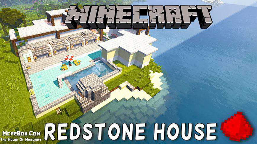 redstone house maps for Minecraft PE