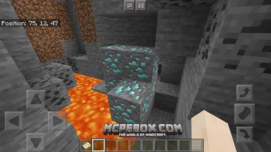 seeds for Minecraft Bedrock Edition diamonds
