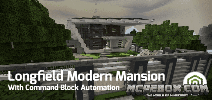 Longfield Modern mansion maps for Minecraft Pocket Edition
