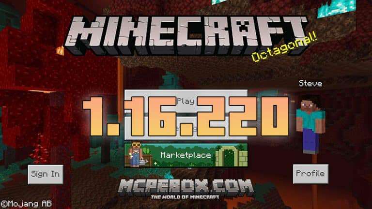 Download Minecraft PE 1.16.220 APK Full Version for Android