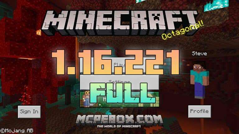 Download Minecraft PE 1.16.221 APK Full Version for Android