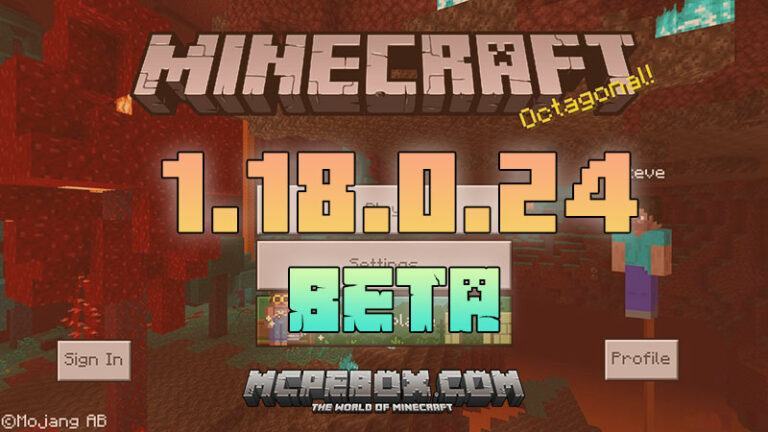 Minecraft PE 1.18.0.24 BETA Apk Free Download